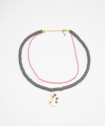 گردنبند زنانه قلم فلزي مدل necklace2L25