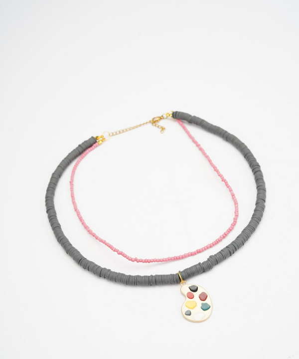 گردنبند زنانه قلم فلزی مدل necklace2L25 __D