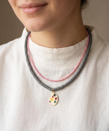 گردنبند زنانه قلم فلزي مدل necklace2L25