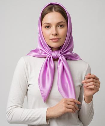 روسري ساتن زنانه قلم فلزي مدل silkscarfyasi
