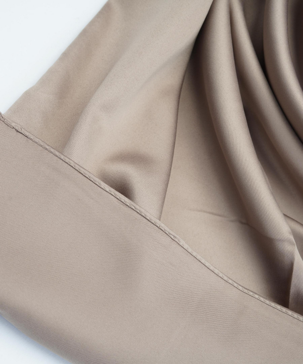 روسری ساتن زنانه قلم فلزی مدل silkscarfkhaki __D