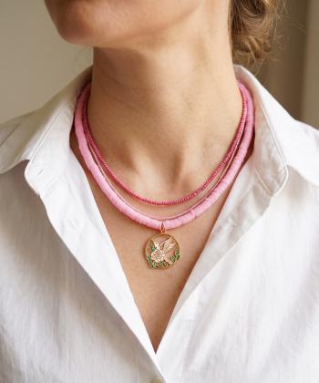 گردنبند زنانه قلم فلزي مدل necklace2L51