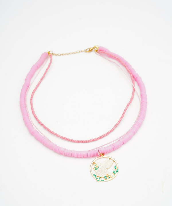 گردنبند زنانه قلم فلزی مدل necklace2L51 __D
