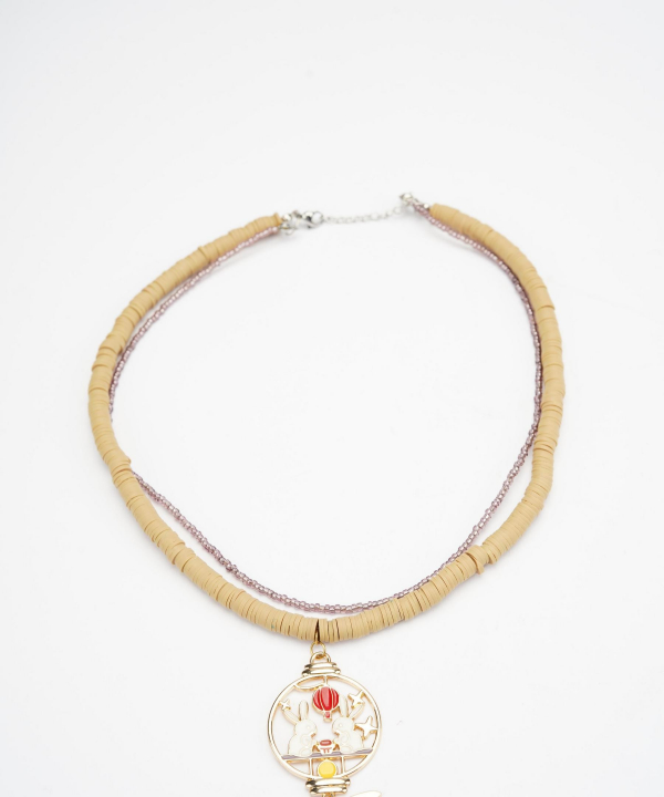 گردنبند زنانه قلم فلزی مدل necklace2L64 __D
