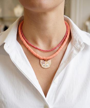 گردنبند زنانه قلم فلزي مدل necklace2L59
