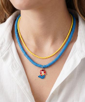 گردنبند زنانه قلم فلزي مدل necklace2L78