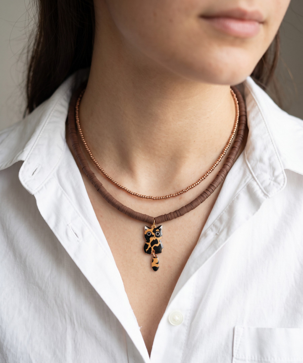 گردنبند زنانه قلم فلزی مدل necklace2L44 __AF