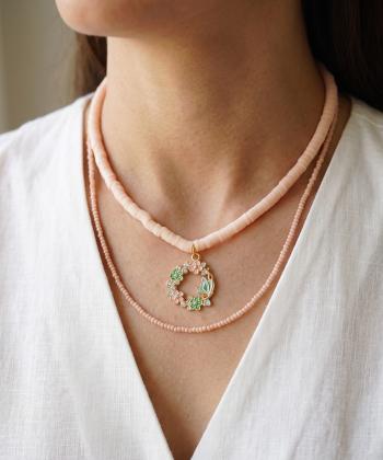 گردنبند زنانه قلم فلزي مدل necklace2L55