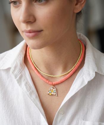 گردنبند زنانه قلم فلزي مدل necklace2L58