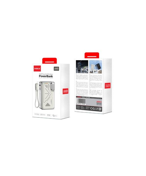 پاوربانك 22.5 وات هيسكا مدل HP-226PD ظرفيت 20000 ميلي آمپر ساعت