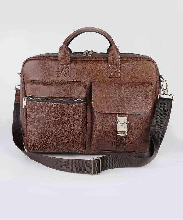 کیف اداری مردانه چرم طبیعی شهر چرم Leather City مدل 111009