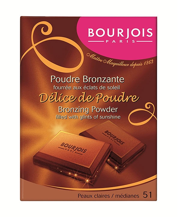 پودر فشرده برنزه کننده بورژوا مدل Delice De Poudre شماره 51