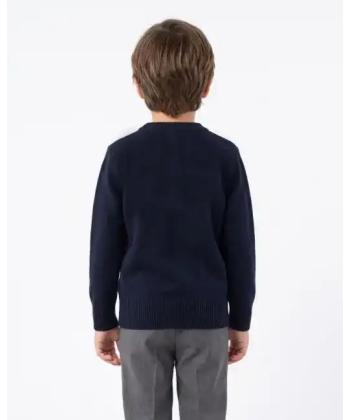 تیشرت آستین بلند بافت پسرانه مندوست مدل 19120
