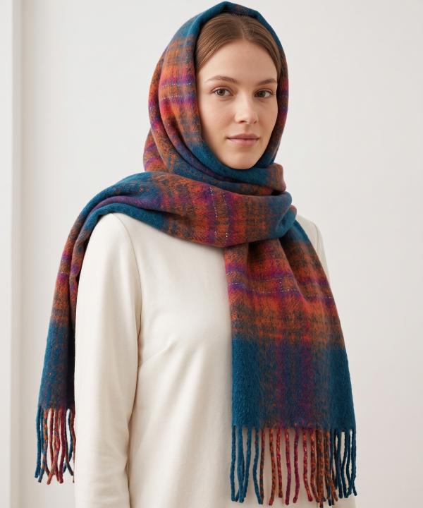 شال پشمی زنانه نوولاشال مدل 55386 __AF