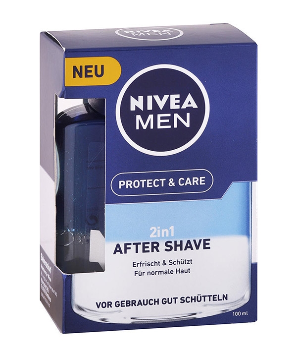 لوسیون افتر شیو نیوآ مدل Protect and Care حجم 100 میلی لیتر