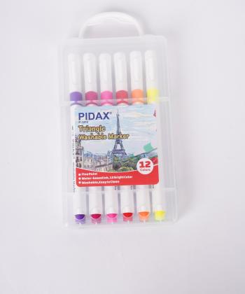 ماژیک washable pidax 12رنگ آویدان مهر مدل 9878