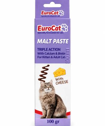 مالت گربه یورو کت طعم پنیر وزن 100 g