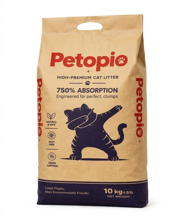 خاک گربه بدون کربن پتوپیا وزن 10 kg