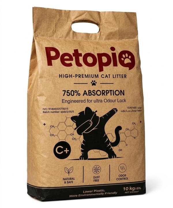 خاک گربه کربن دار پتوپیا وزن 10 kg