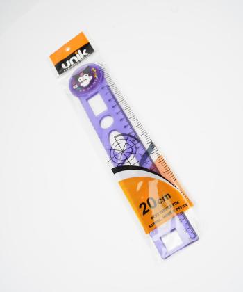 خط کش 20cm شابلون دار (چراغ دار) مدل 96520