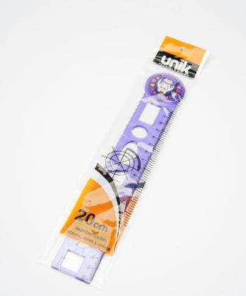 خط کش 20cm شابلون دار (چراغ دار) مدل 96520