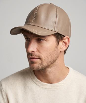 کلاه چرم طبیعی نقاب دار بیسراک مدل HatLeather-104
