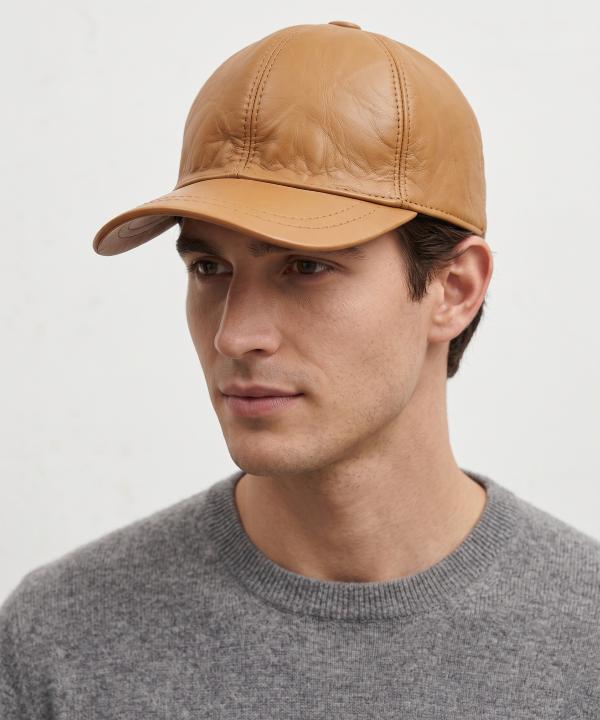 کلاه چرم طبیعی نقاب دار بیسراک مدل HatLeather-104