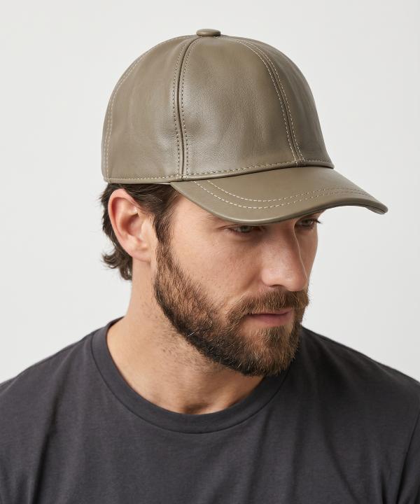 کلاه چرم طبیعی نقاب دار بیسراک مدل HatLeather-104