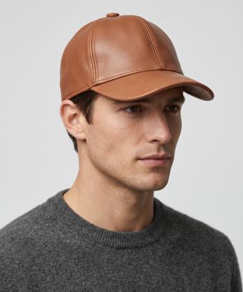 کلاه چرم طبیعی نقاب دار بیسراک مدل HatLeather-104