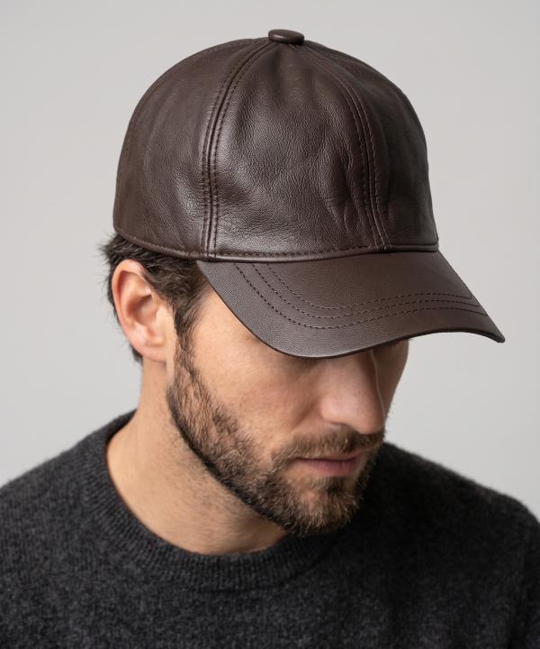 کلاه چرم طبیعی نقاب دار بیسراک مدل HatLeather-104 __AF