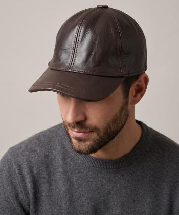 کلاه چرم طبیعی نقاب دار بیسراک مدل HatLeather-104