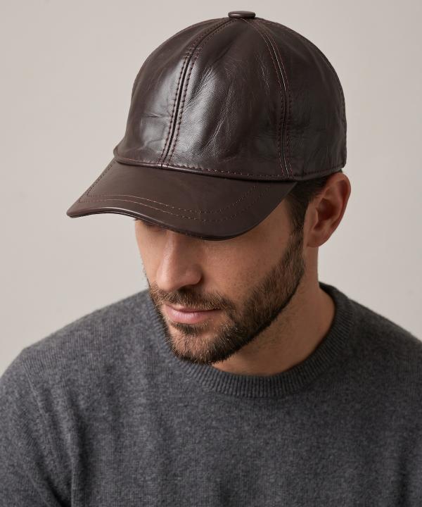 کلاه چرم طبیعی نقاب دار بیسراک مدل HatLeather-104