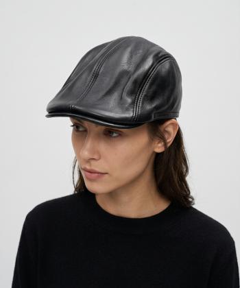 کلاه چرم طبیعی نقاب دار بیسراک مدل HatLeather-301