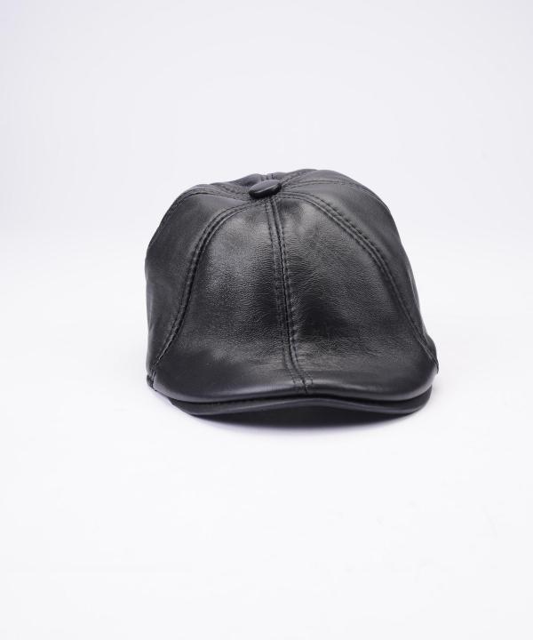 کلاه چرم طبیعی نقاب دار بیسراک مدل HatLeather-401 __D