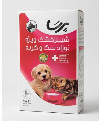 شیر خشک نوزاد سگ و گربه پرسا وزن 450 گرم نیل پت مدل 1106