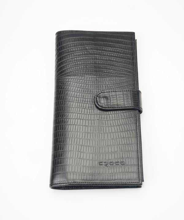 کیف پول رایان زنانه کروکو مدل rayan-lizard