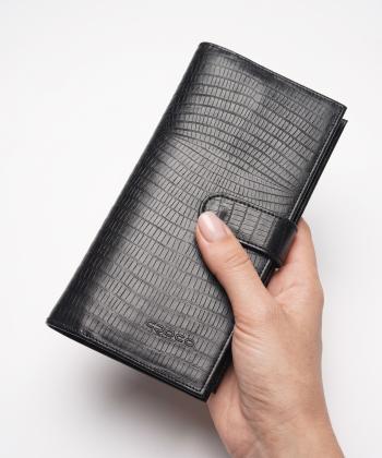 کیف پول رایان زنانه کروکو مدل rayan-lizard