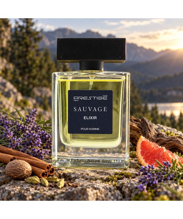 ادوپرفیوم حجم 110 میلی لیتر مردانه پرستیژ مدل Sauvage Elixir 1
