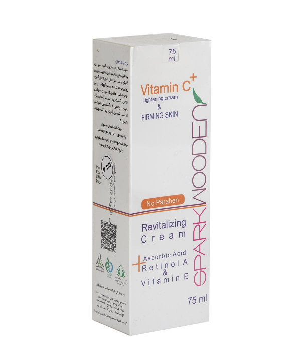 کرم روشن کننده اسپارک وودن Spark wooden مدل Vitamin c حجم 75 میلی لیتر