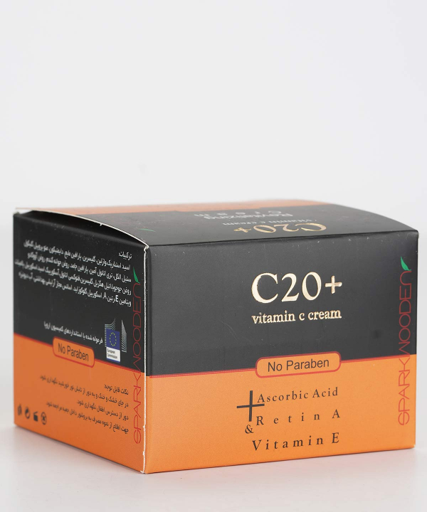 کرم ویتامین C اسپارک وودن Spark Wooden مدل +C20 حجم 50 میلی‌لیتر
