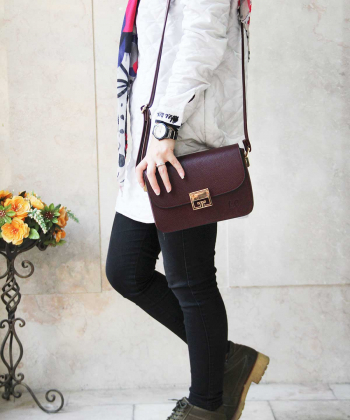 کیف دوشی چرم زنانه شهر چرم Leather City مدل M1111327