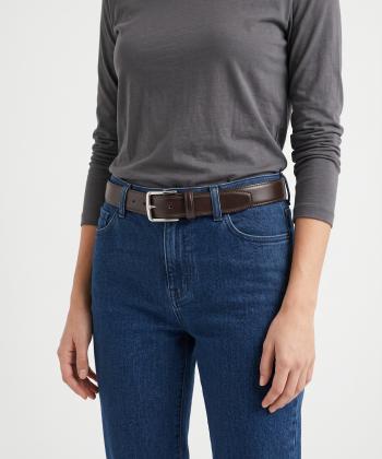 کمربند چرم طبیعی زنانه بیسراک مدل WomenBelt-801-N