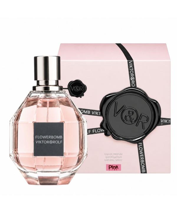 ادوپرفیوم حجم 100 میلی لیتر زنانه پینک ویژوال مدل FIower Bomb Viktor&Rolf