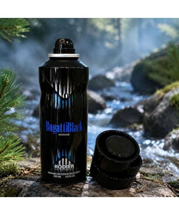 اسپری خوشبو کننده بدن 200 میلی لیتر مردانه رودیر مدل Bugatti Black