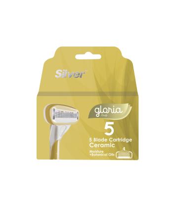 تیغ یدک سیلور مدل Gloria5 بسته 4 عددی زنانه سیلور مدل sil077