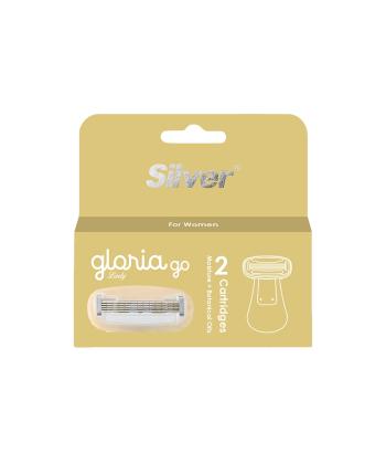 تیغ اصلاح یدک Gloria5 Go بژ (بسته 2 عددی) زنانه سیلور زنانه سیلور مدل SIL081