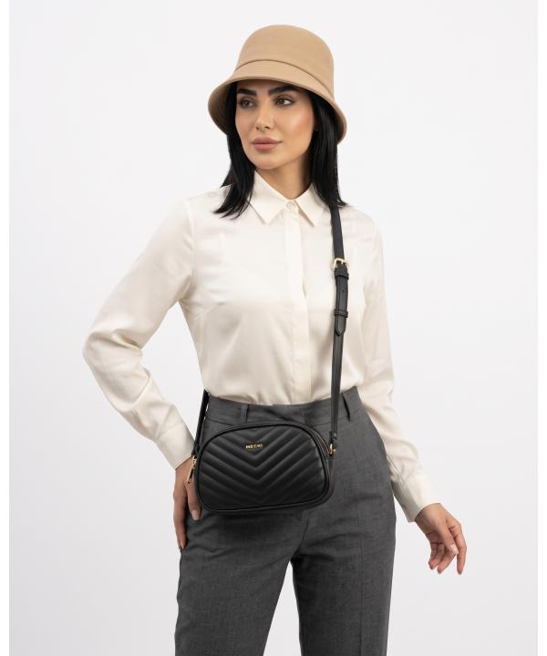 کیف کراس بادی چرم طبیعی زنانه مارال چرم مدل 1014