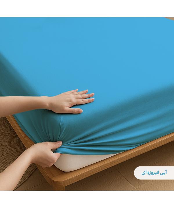 ملحفه كشدار دونفره پاميل مدل PlainOK