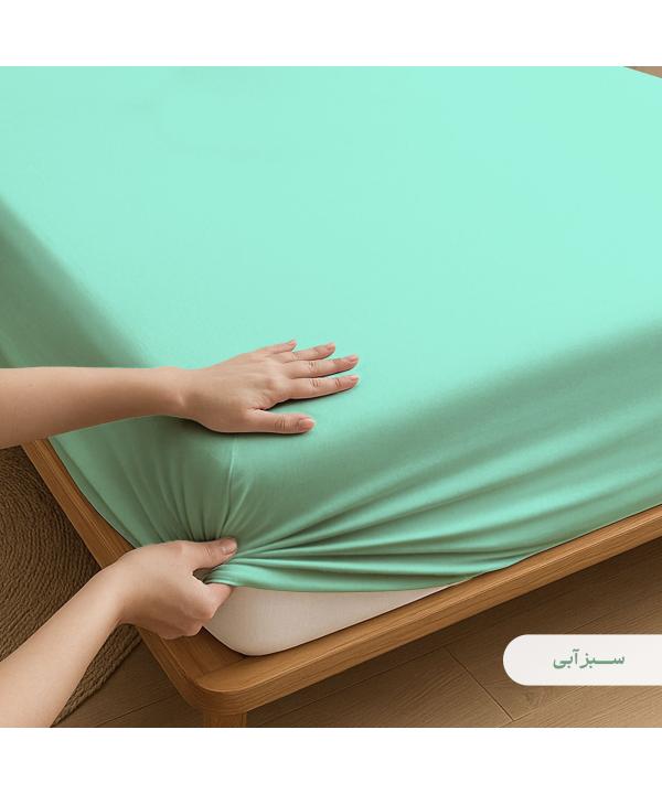 ملحفه كشدار دونفره پاميل مدل PlainOKK
