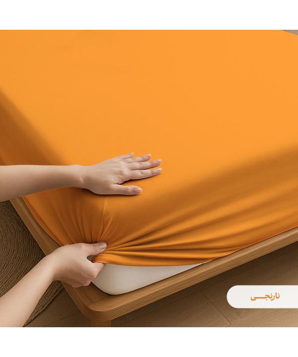 ملحفه كشدار دونفره پاميل مدل PlainOKK